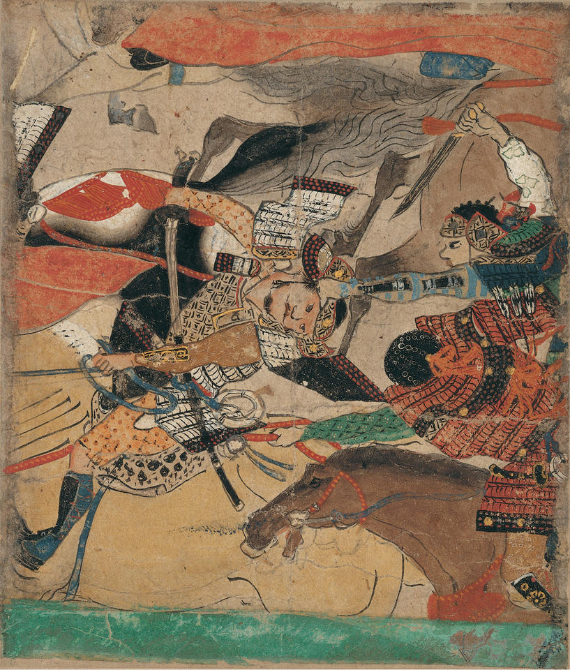 Battle at Rokuhara (六波羅合戦), from Heiji monogatari emaki (平治物語絵巻)