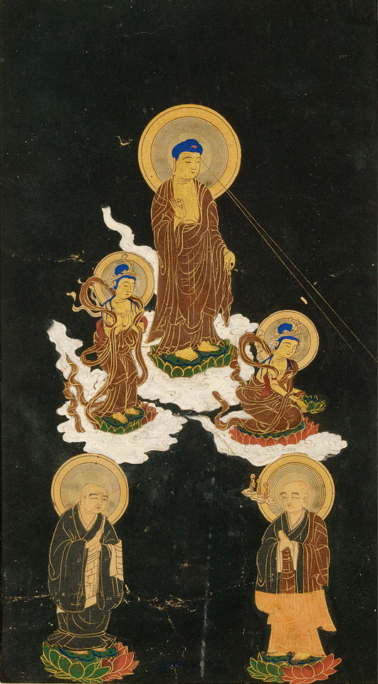 Raigō of Amida Triad (阿弥陀三尊来迎)