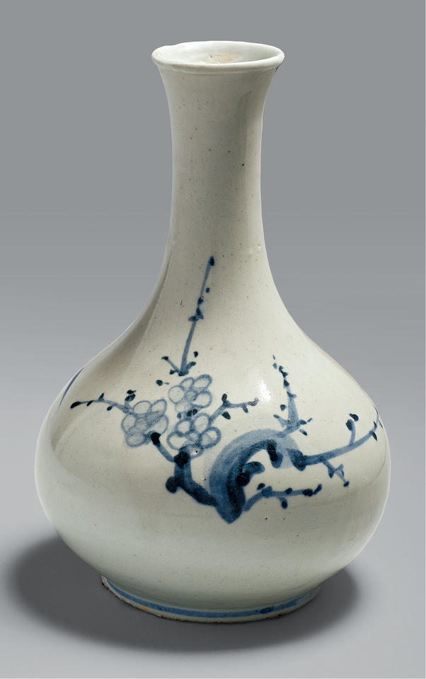 Bottle with bamboo and plum blossoms