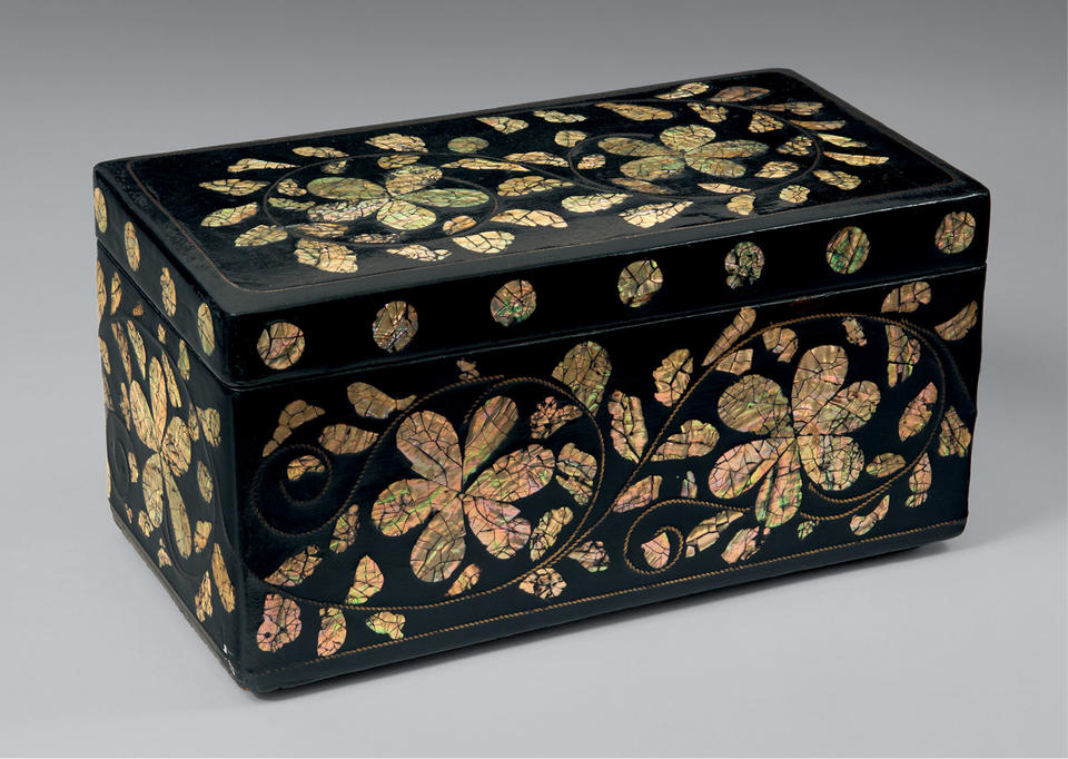 Box with floral scrolls